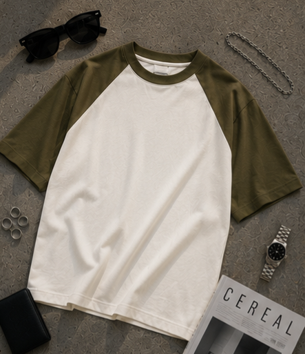 Olive Green Oversized Raglan