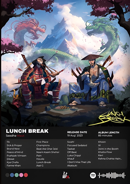 Seedhe Maut Lunch Break Album Framed Poster