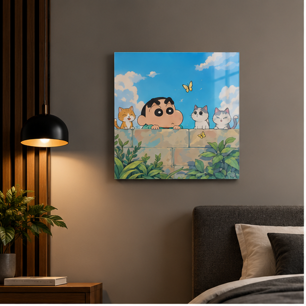 Shinchan Cute Acrylic Poster