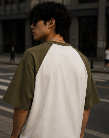 Olive Green Oversized Raglan