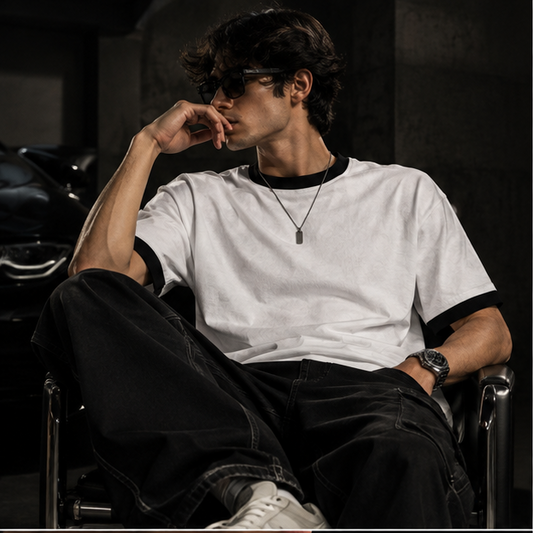 Black White Ringer T-Shirt