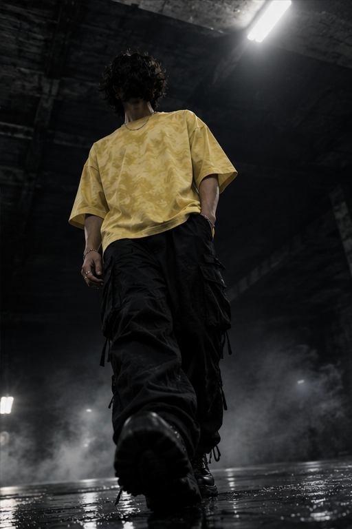 Yellow Wash Tie Dye Oversized T-Shirt