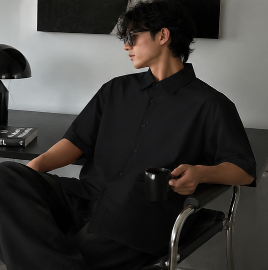 Love Black Oversized Shirt