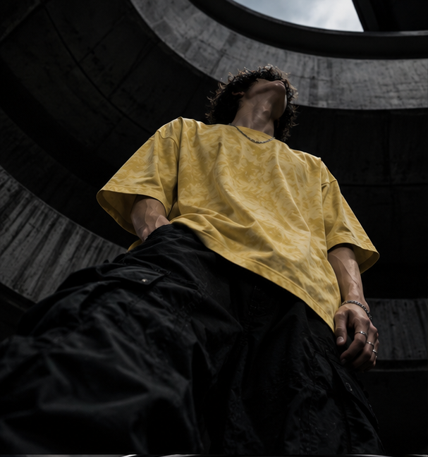 Yellow Wash Tie Dye Oversized T-Shirt