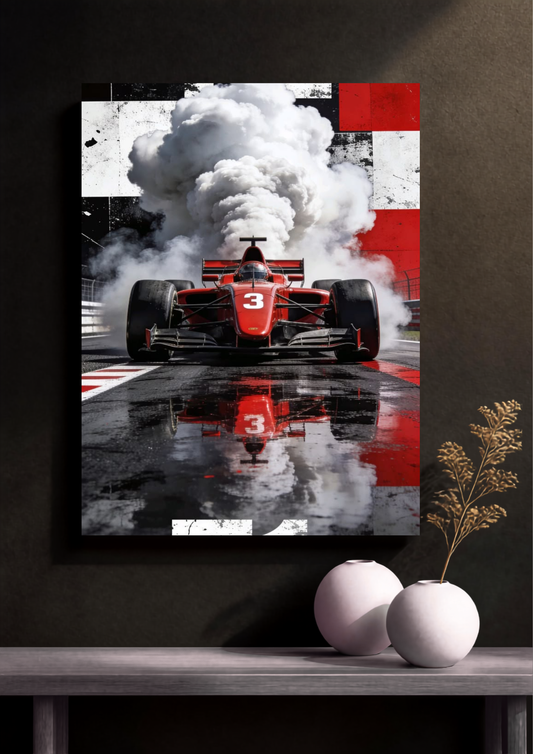 Red F1 Car 3 Poster