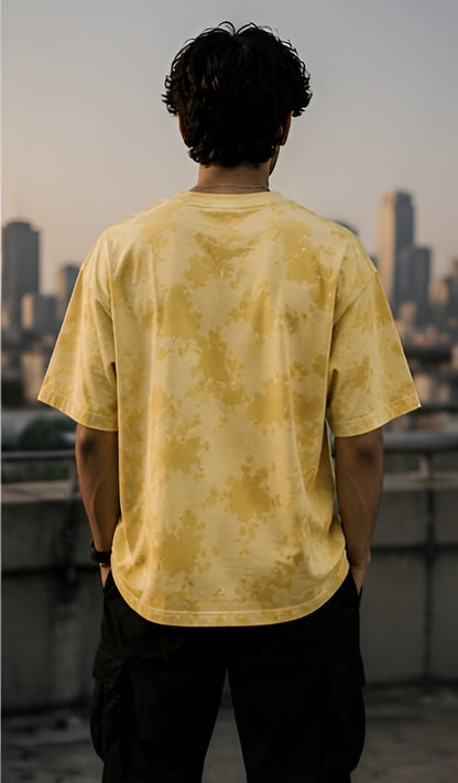 Yellow Wash Tie Dye Oversized T-Shirt