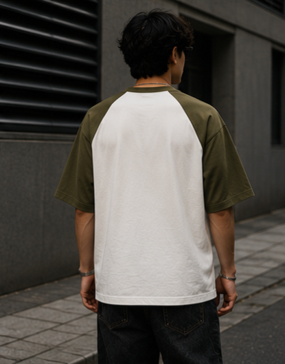 Olive Green Oversized Raglan