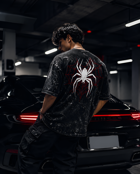 Marvel's Spiderman Acid Wash Oversized T-Shirt