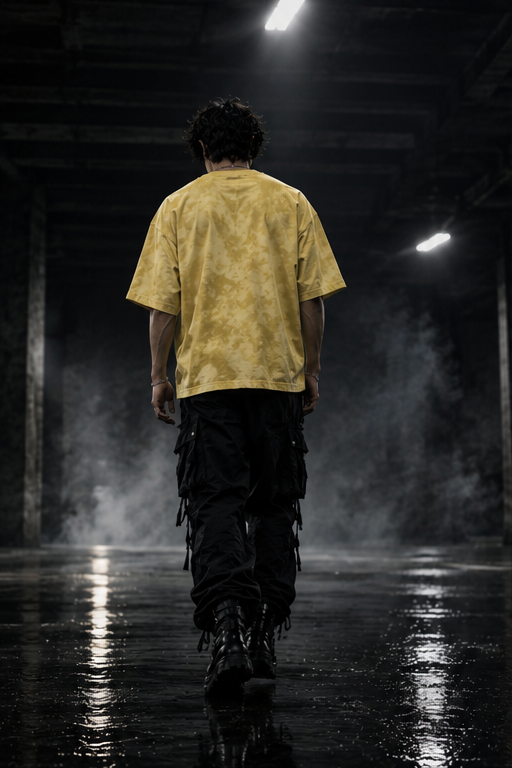 Yellow Wash Tie Dye Oversized T-Shirt