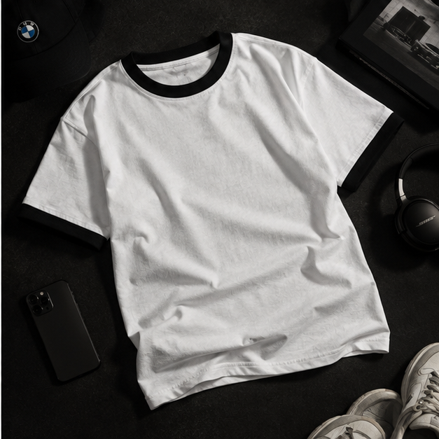 Black White Ringer T-Shirt